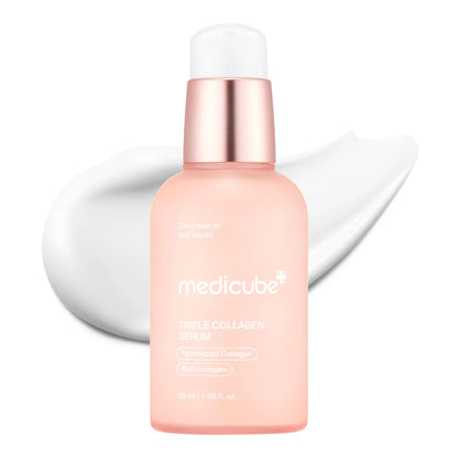 Medicube Triple Collagen Serum 1.85 fl.oz - Nourish dull skin with Triple Collagen Complex - A lightweight serum with Niacinamide and Hyaluronic Acid - Korean Skincare  2-Pack