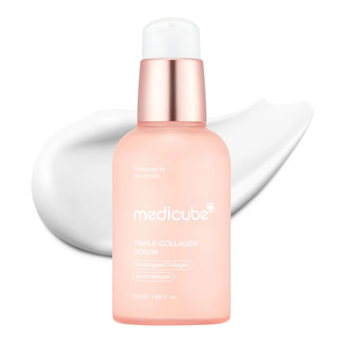 Medicube Triple Collagen Serum 1.85 fl.oz - Nourish dull skin with Triple Collagen Complex - A lightweight serum with Niacinamide and Hyaluronic Acid - Korean Skincare  2-Pack