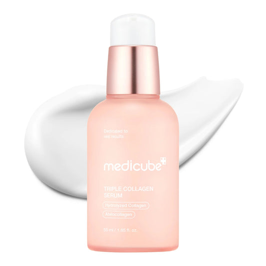 Medicube Triple Collagen Serum 1.85 fl.oz - Nourish dull skin with Triple Collagen Complex - A lightweight serum with Niacinamide and Hyaluronic Acid - Korean Skincare  2-Pack