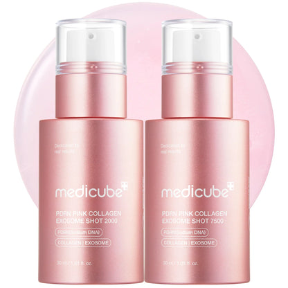 medicube Exosome Shot PDRN Pink Collagen 7,500 PPM Spicule Facial Serum | Liquid Skin Booster | Exosome, Salmon DNA Spicules | Uneven Skin Tone, Pore Care, Skin Texture | Korean Skincare, 1.01 fl.oz Visit the medicube Store 2-Pack