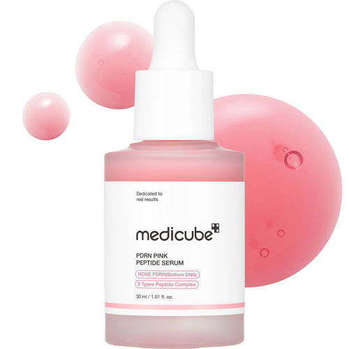 medicube PDRN Pink Peptide Serum with Salmon DNA | Pink Glow Serum with Peptides & Niacinamide for Hydration & Firm-Looking Skin | Uneven Tone Care | Korean Skincare, 1.01 fl. Oz 2-Pack