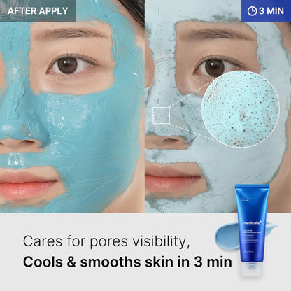 medicube Zero Pore Blackhead Mud Facial Mask - Skin Cooling & Pore Tightening - 3 Minute Quick Dry Formula with AHA, BHA, PHA, and Pore-Purifying Clay - Korean Mud Mask 3.52 oz 2-Pack
