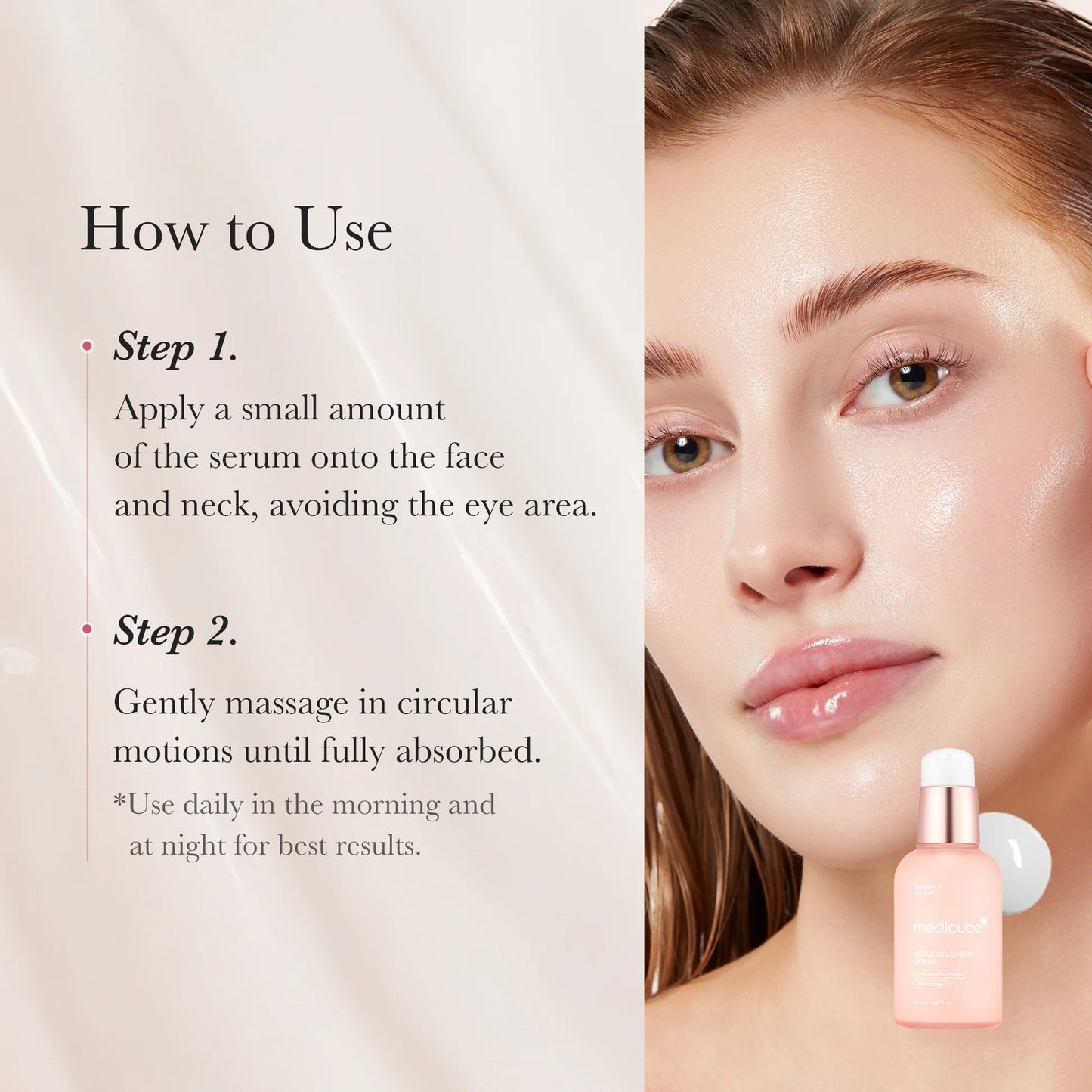 Medicube Triple Collagen Serum 1.85 fl.oz - Nourish dull skin with Triple Collagen Complex - A lightweight serum with Niacinamide and Hyaluronic Acid - Korean Skincare  2-Pack