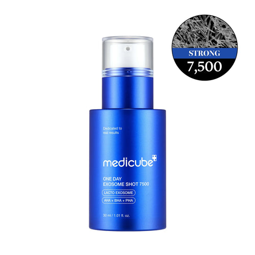 medicube Exosome Shot Zero 7,500 PPM Spicule Facial Serum | Liquid Skin Booster Serum | Exosome, AHA+BHA+PHA | Pore Care, Dead Skin Cells, Skin Texture | Korean Skincare, 1.01 fl.oz  2-Pack