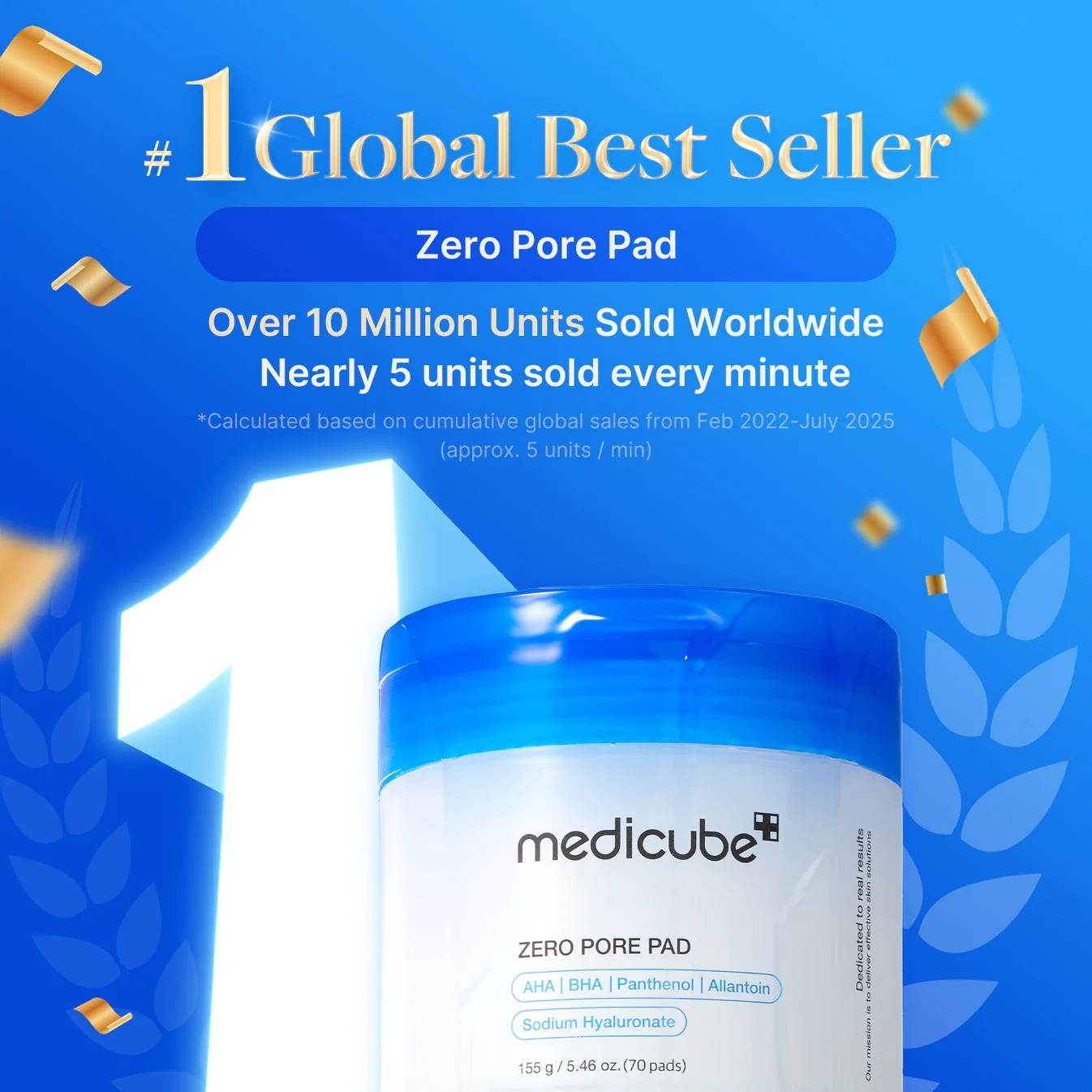medicube Toner Pads Zero Pore Pad 2.0 | Dual-Textured Facial Pad for Exfoliation and Pore Care with 4.5% AHA Lactic Acid, 0.45% BHA Salicylic Acid | Ideal for All, Korean Skin Care, 70 Pads (2 Pack)